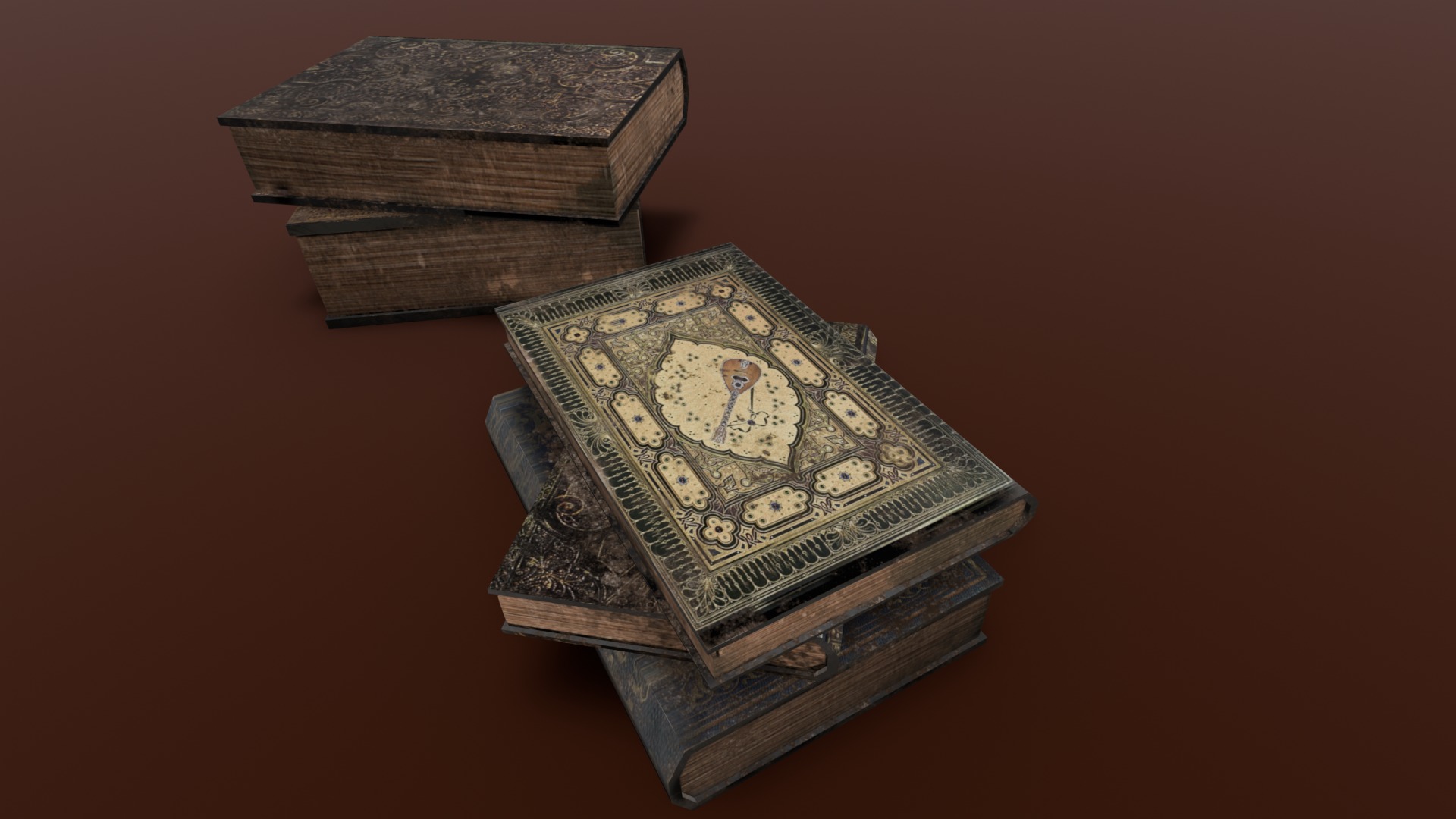 Books 3D Model Low-poly 3D model_13