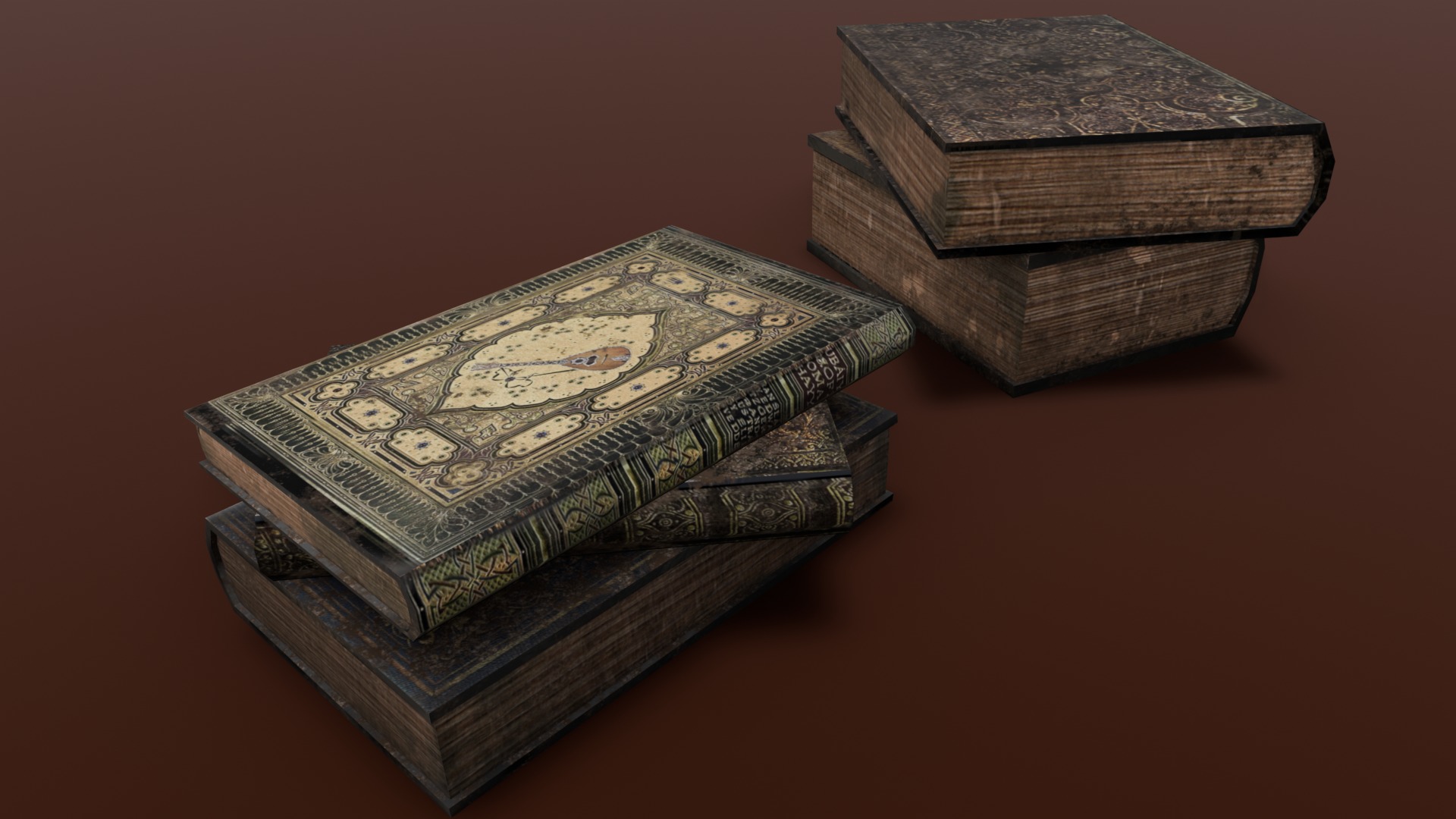 Books 3D Model Low-poly 3D model_14