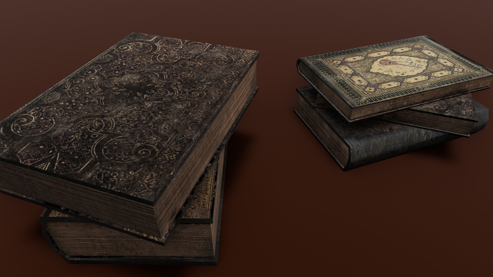 Books 3D Model Low-poly 3D model_2
