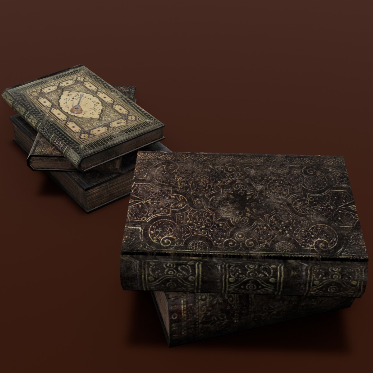 Books 3D Model Low-poly 3D model_7