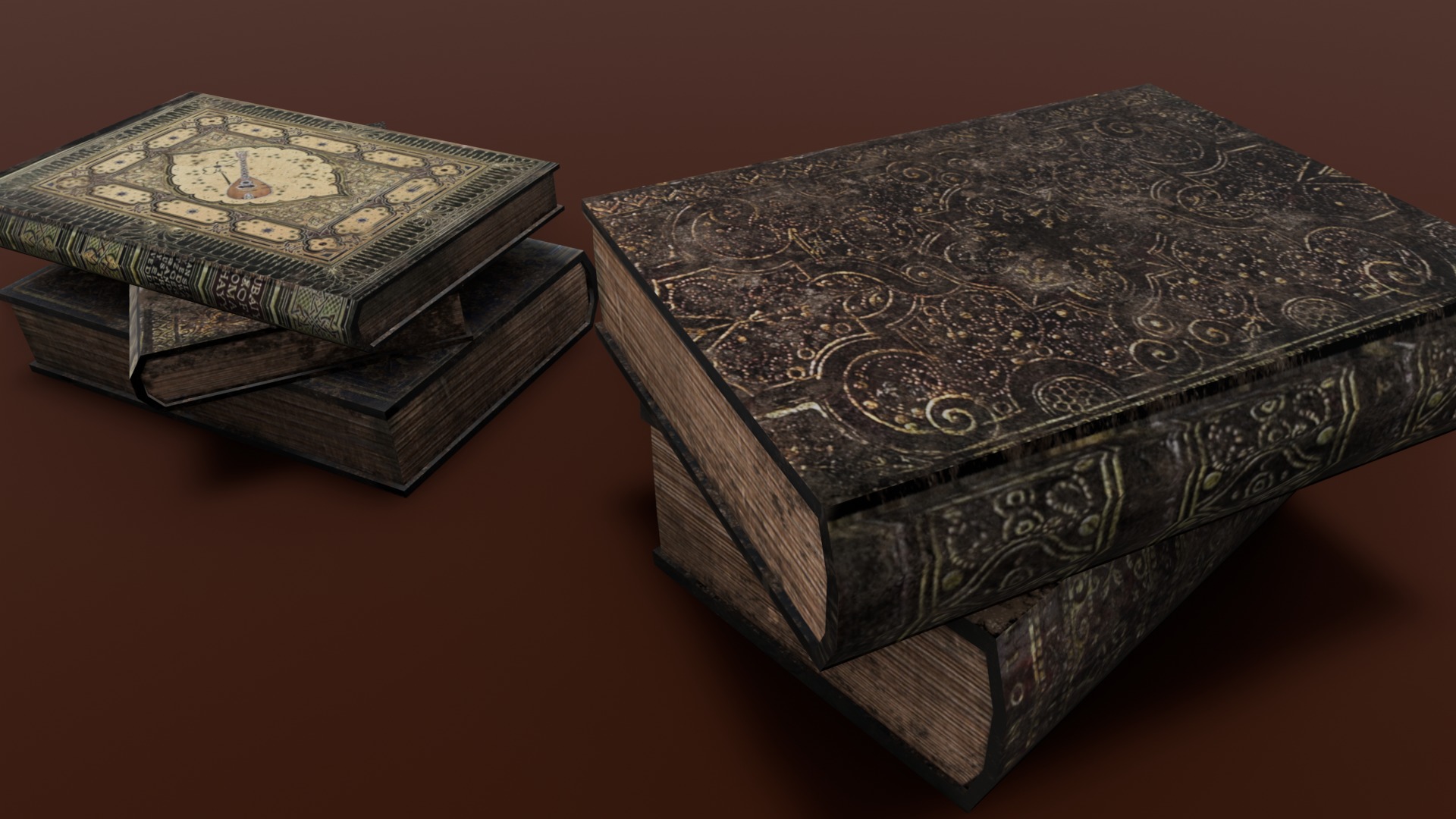 Books 3D Model Low-poly 3D model_15