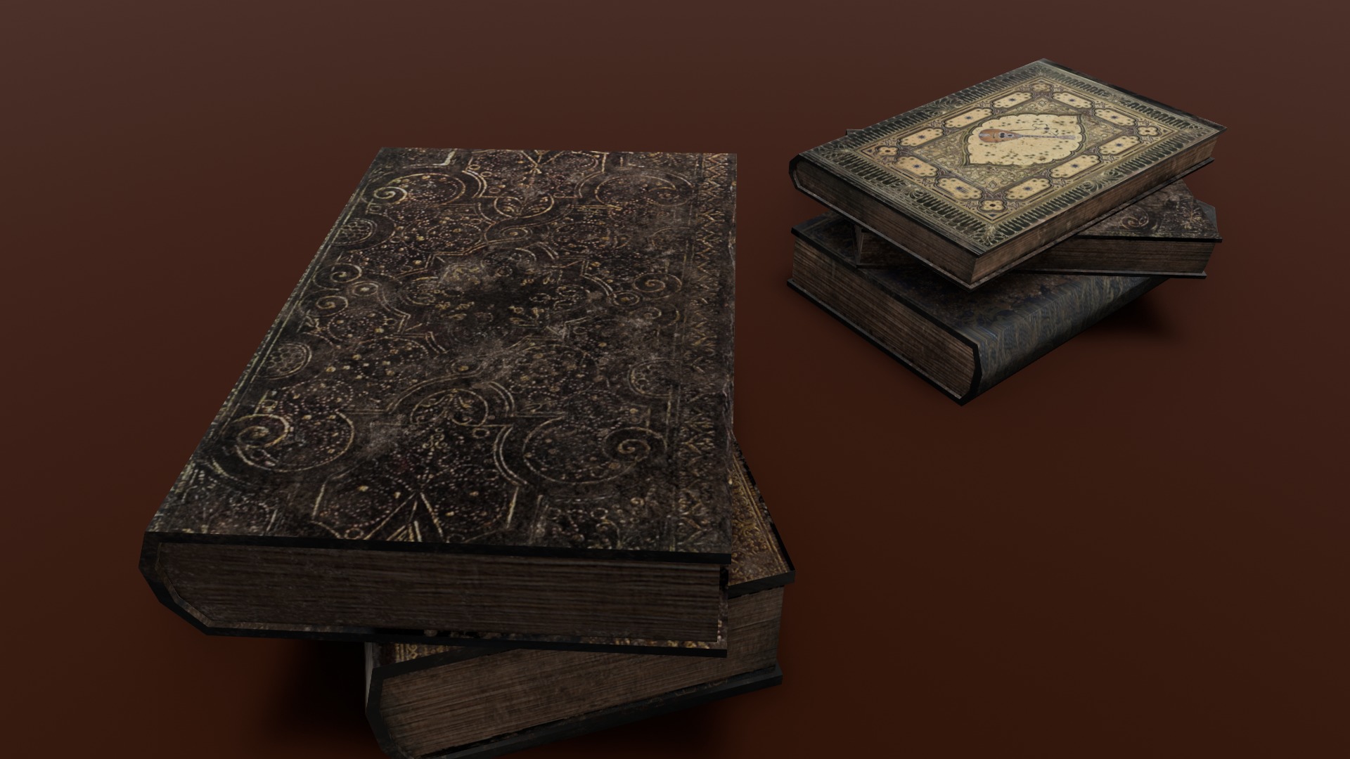 Books 3D Model Low-poly 3D model_4