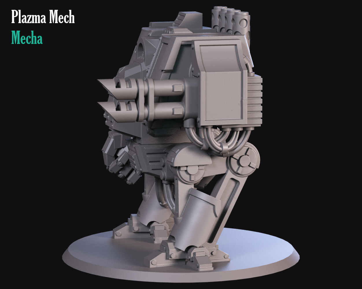 Heavy Plazma Mecha 3D print model_4