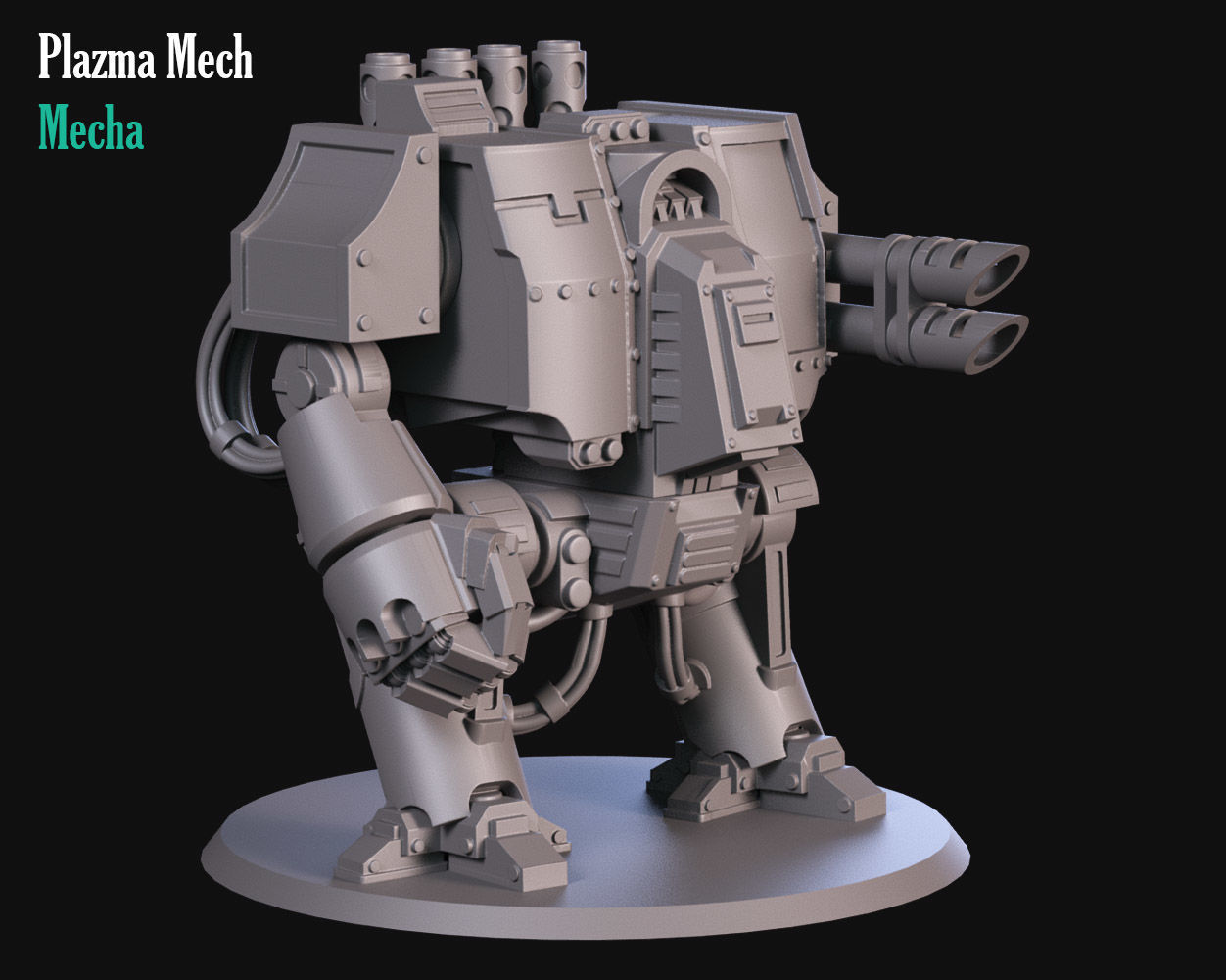 Heavy Plazma Mecha 3D print model_7