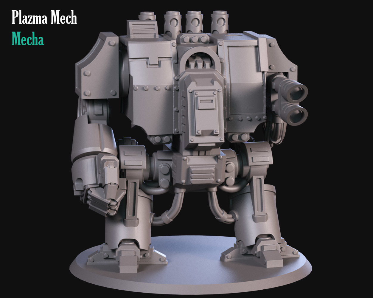 Heavy Plazma Mecha 3D print model_2
