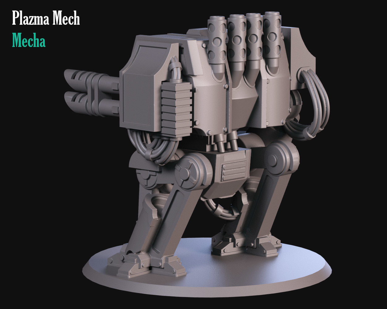 Heavy Plazma Mecha 3D print model_5