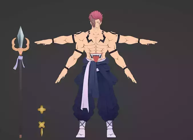 ryomen sukuna 3d model