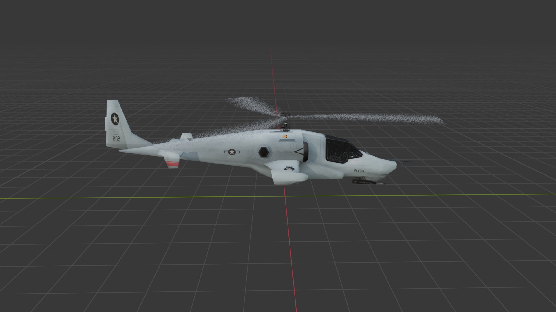 Low Poly Army Helicopter Low-poly 3D model_1