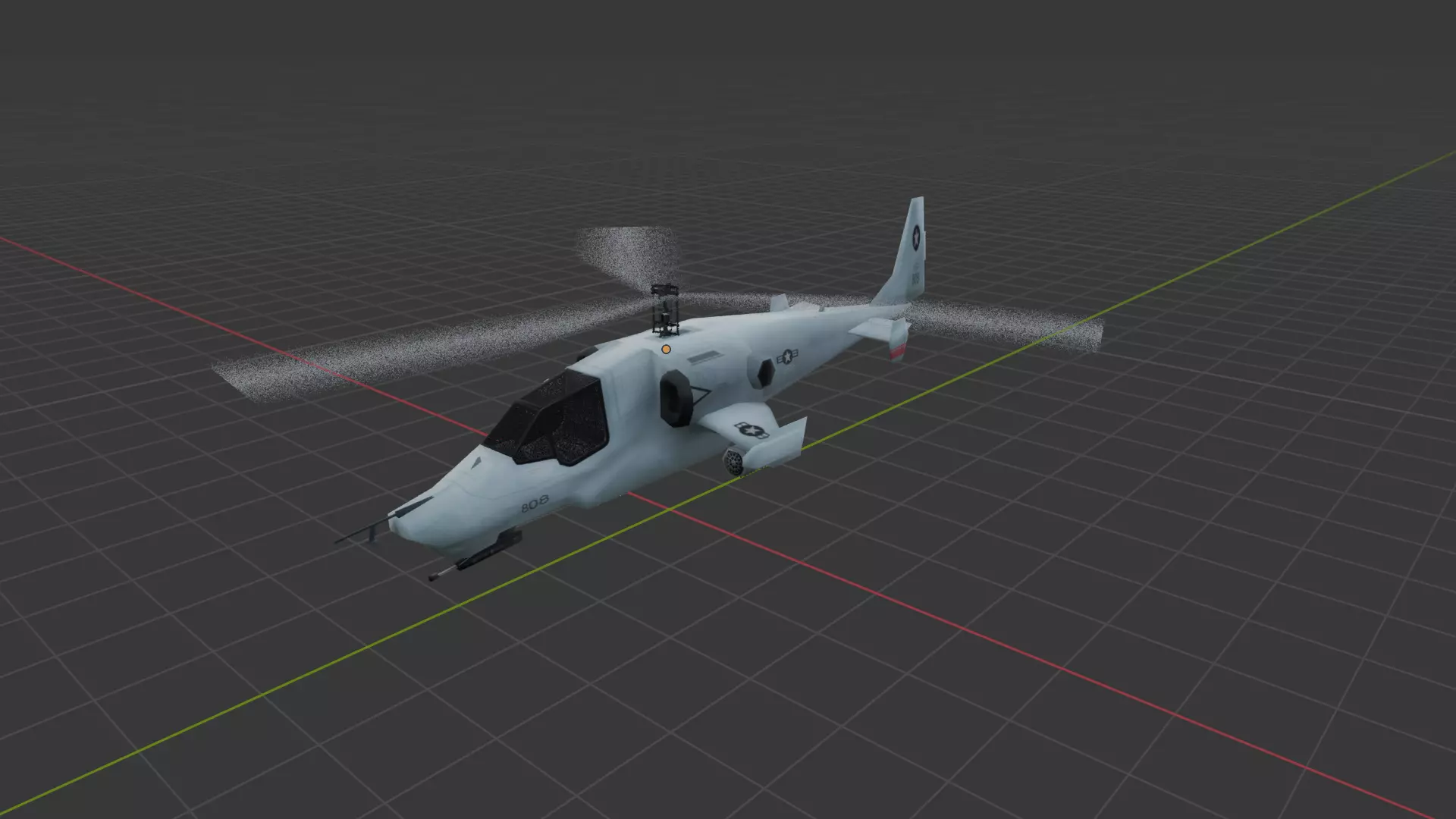 Low Poly Army Helicopter Low-poly 3D model_0