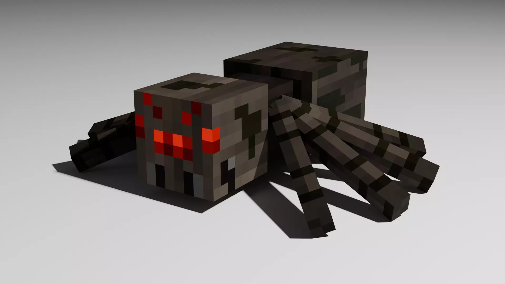 High Quality Minecraft Spider for Rigging 3D model_0