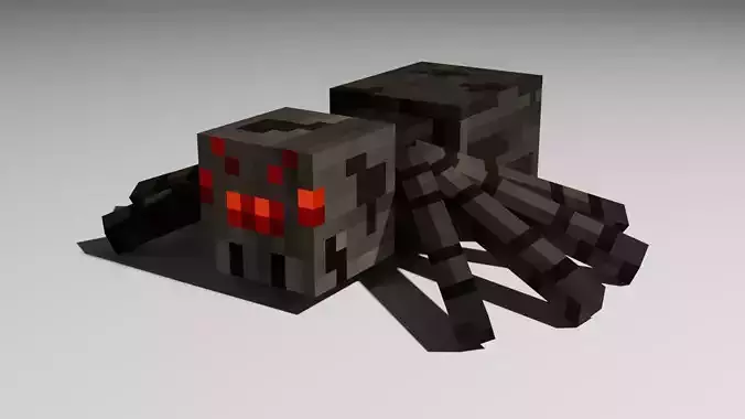 High Quality Minecraft Spider for Rigging