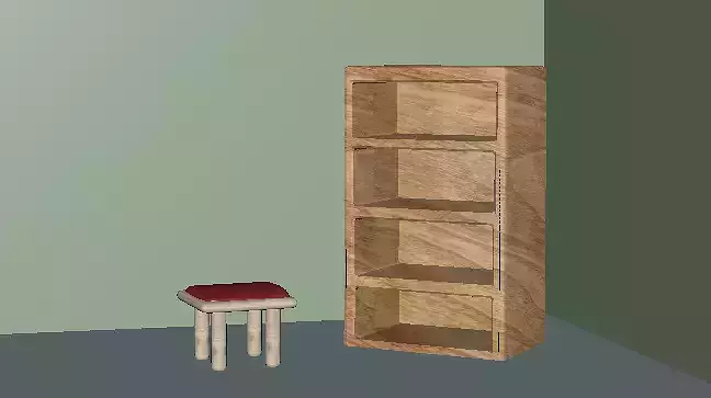 Chair and Cupboard