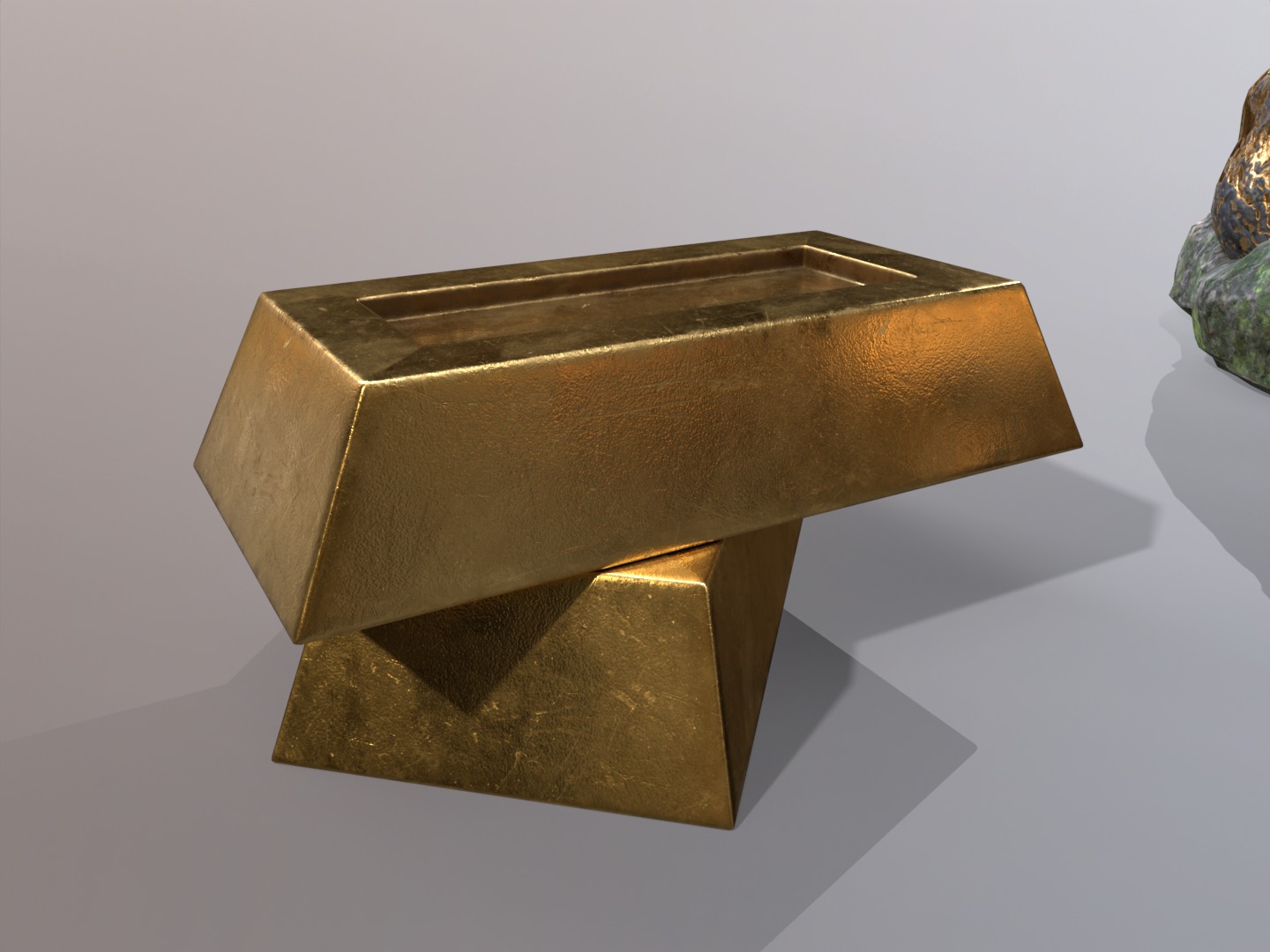 Gold ore deposit and refined ore resource Low-poly 3D model_12