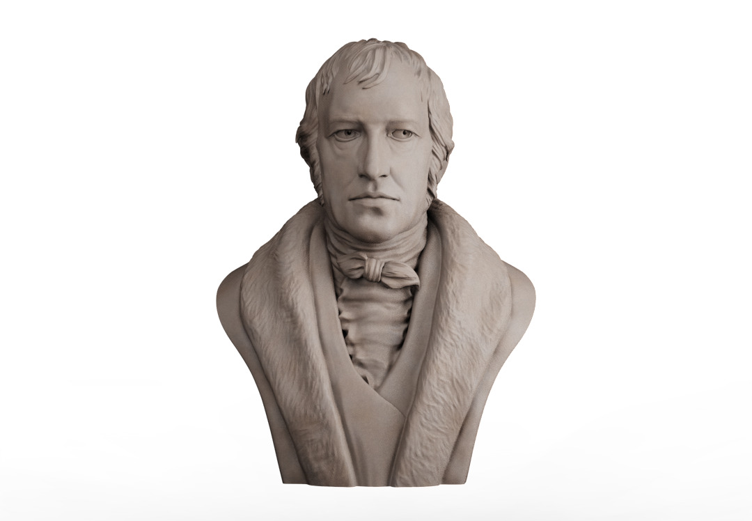 Hegel Bust 3D print model_5