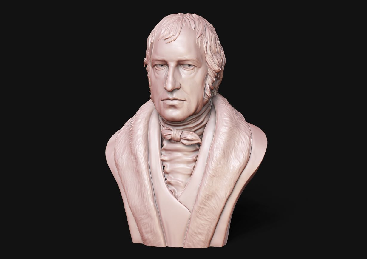 Hegel Bust 3D print model_25