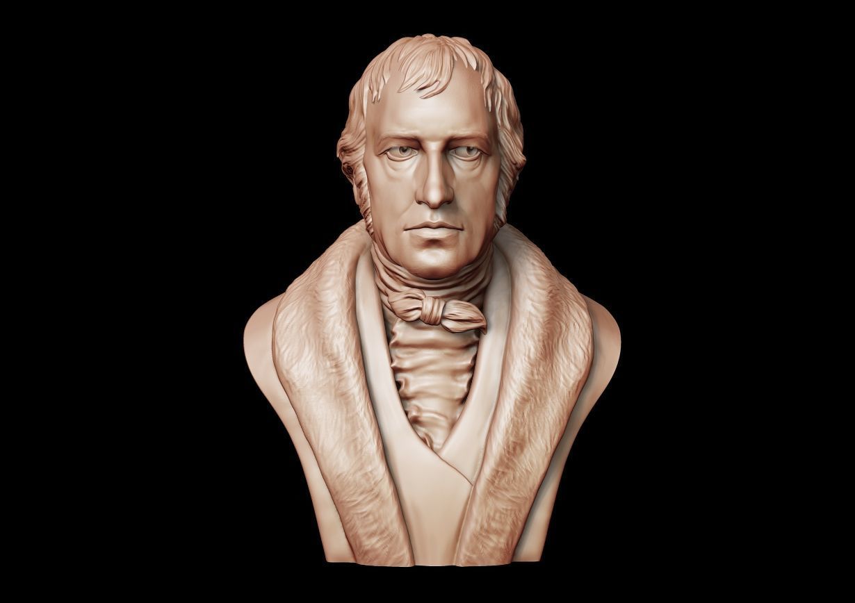 Hegel Bust 3D print model_14