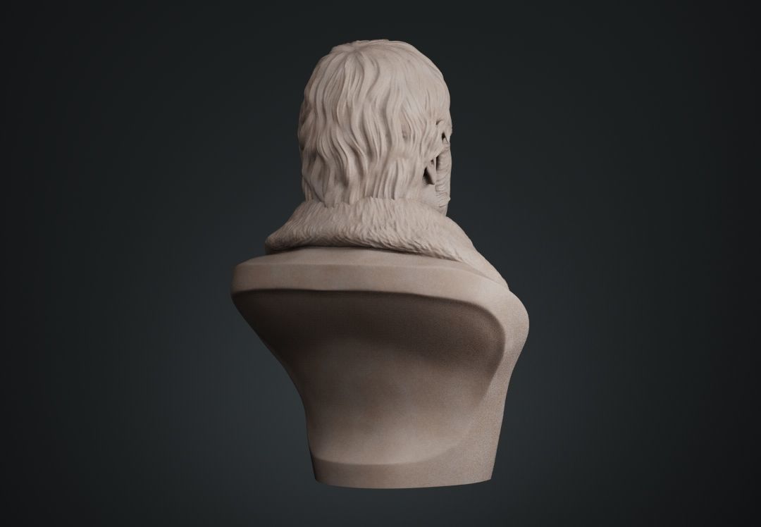 Hegel Bust 3D print model_10
