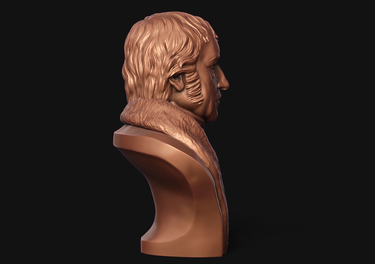 Hegel Bust 3D print model_17