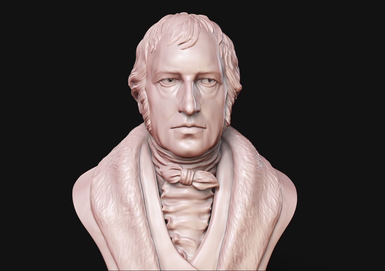 Hegel Bust 3D print model_24