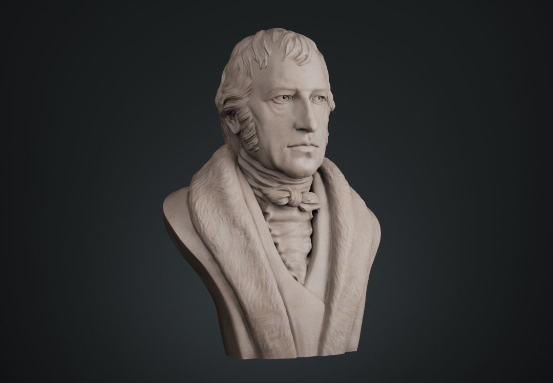 Hegel Bust 3D print model_6