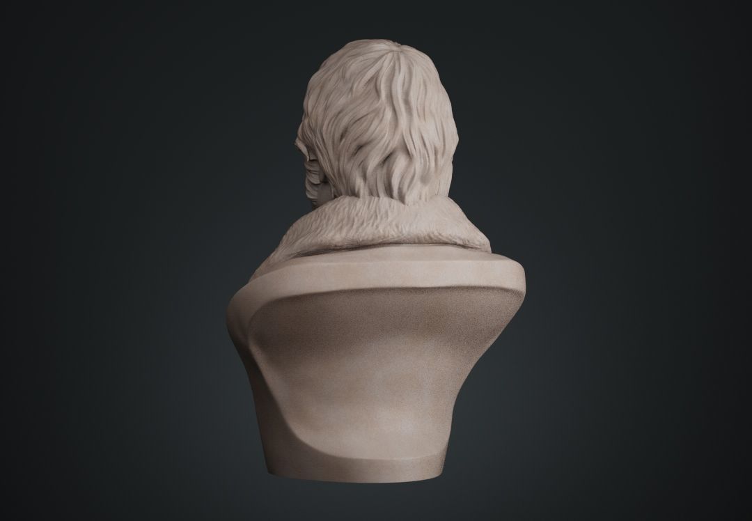 Hegel Bust 3D print model_12