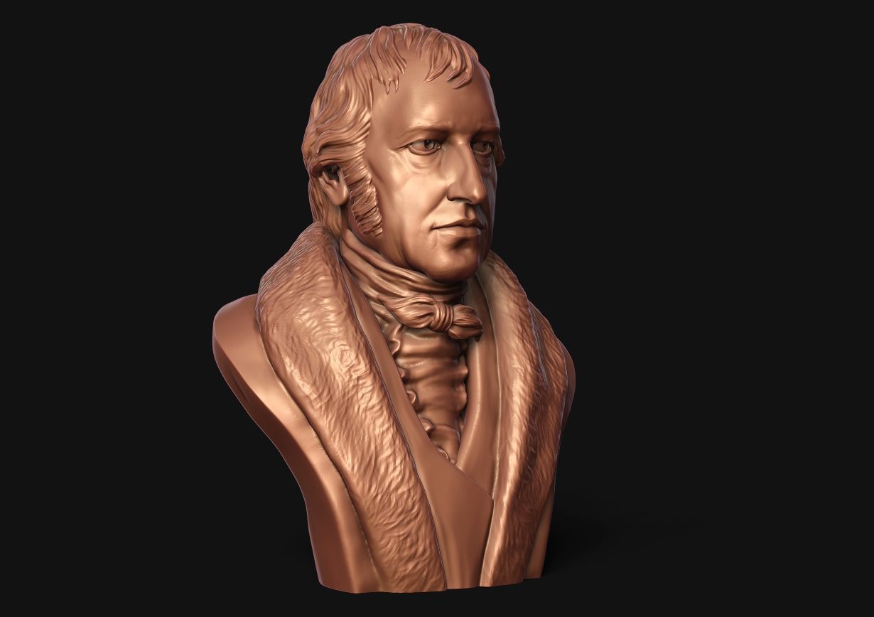 Hegel Bust 3D print model_18