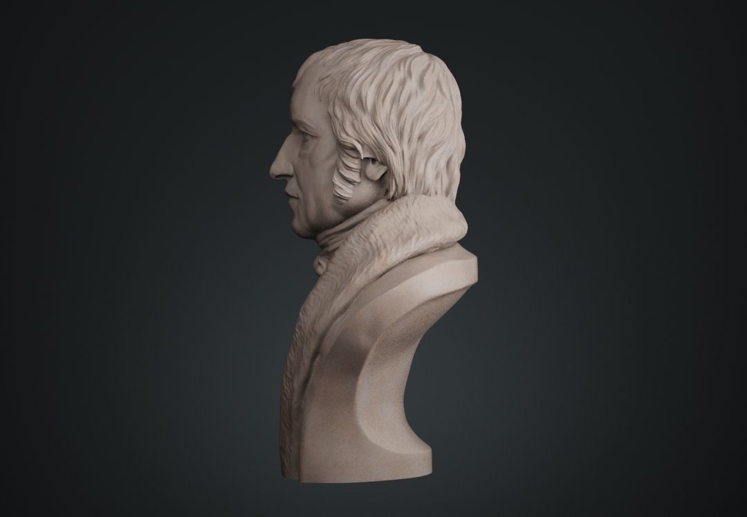 Hegel Bust 3D print model_2