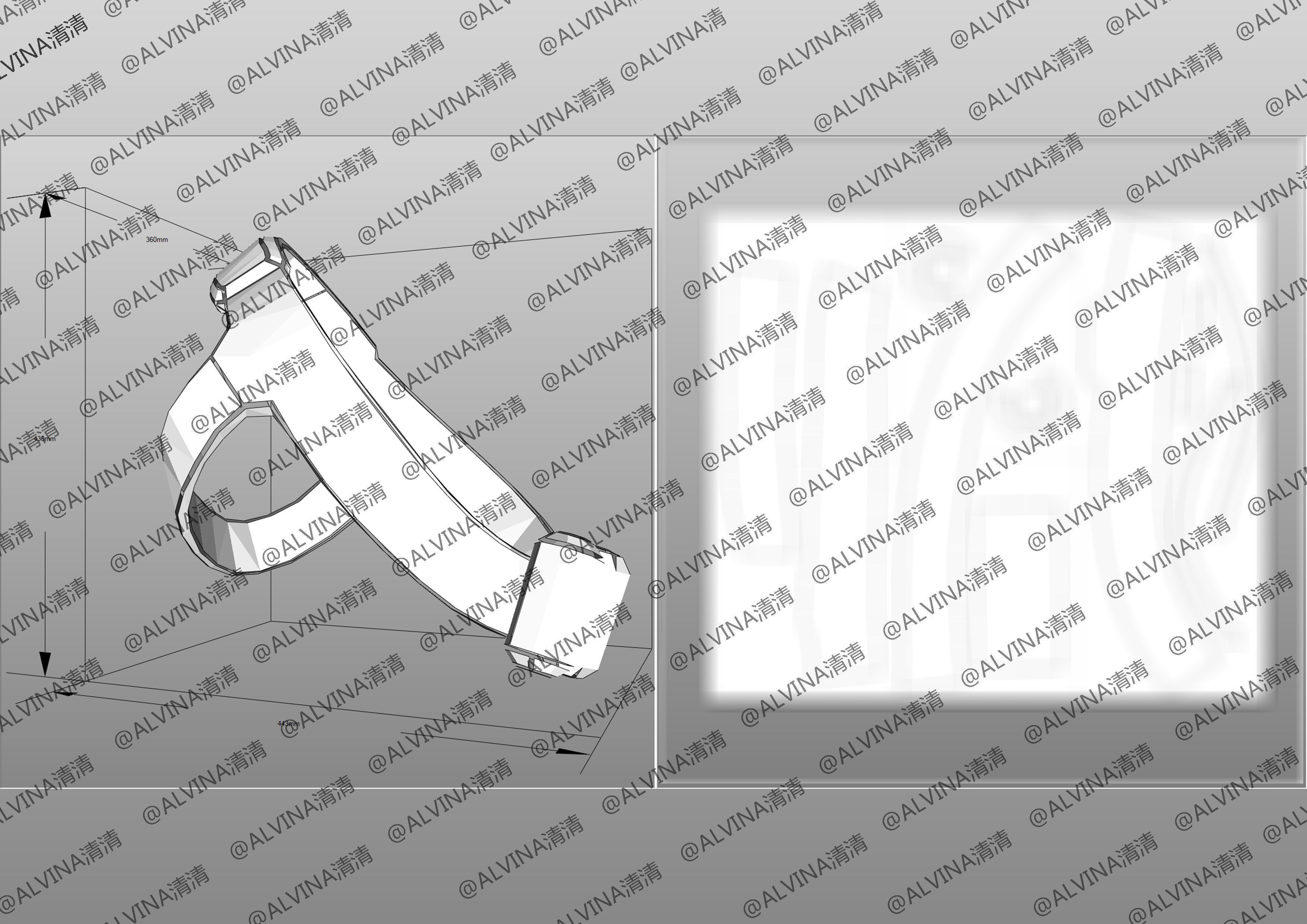 Overwatch Hanzo Cyber ninja  Armor - DIY Cosplay Pepakura Foam Low-poly 3D model_25