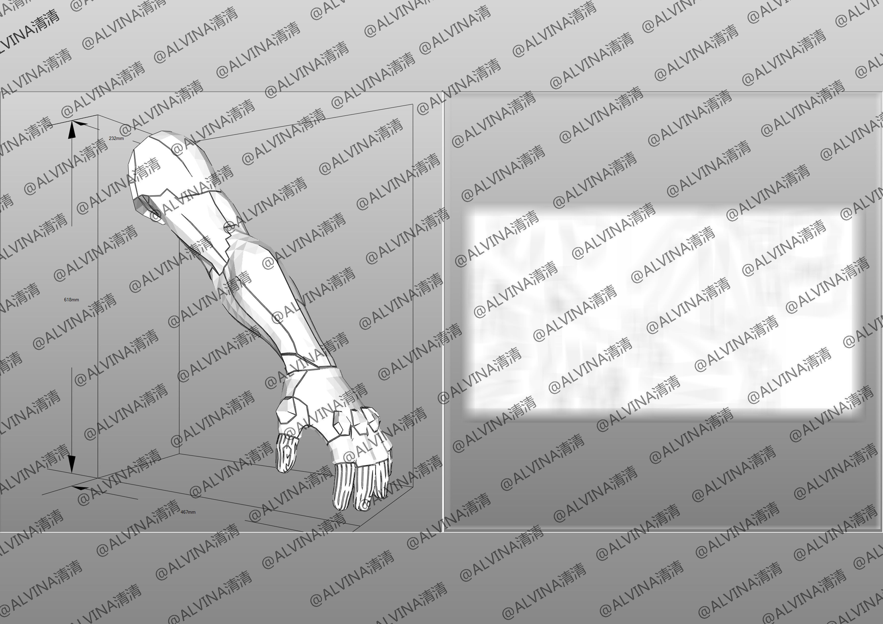 Overwatch Hanzo Cyber ninja  Armor - DIY Cosplay Pepakura Foam Low-poly 3D model_19