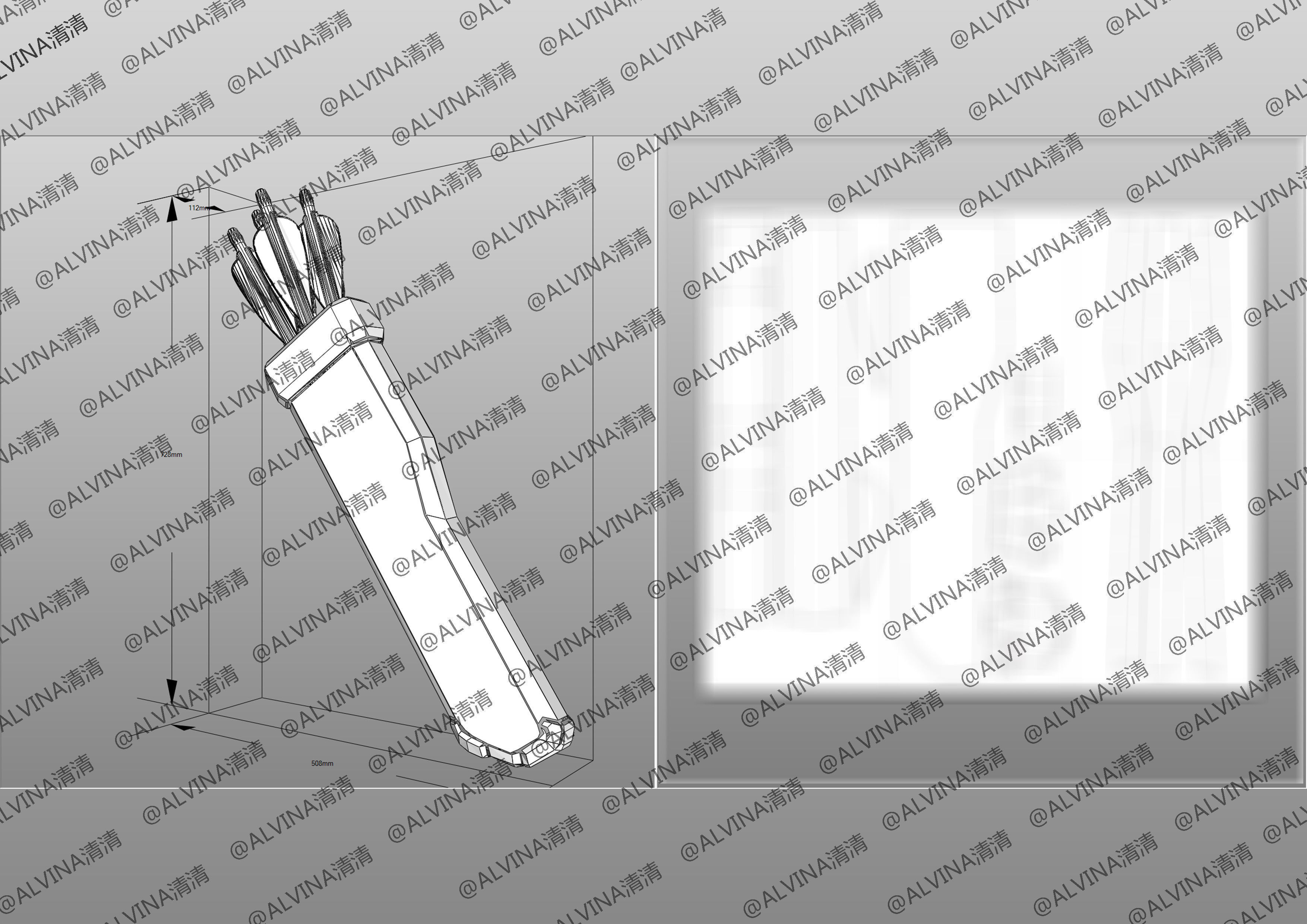 Overwatch Hanzo Cyber ninja  Armor - DIY Cosplay Pepakura Foam Low-poly 3D model_27