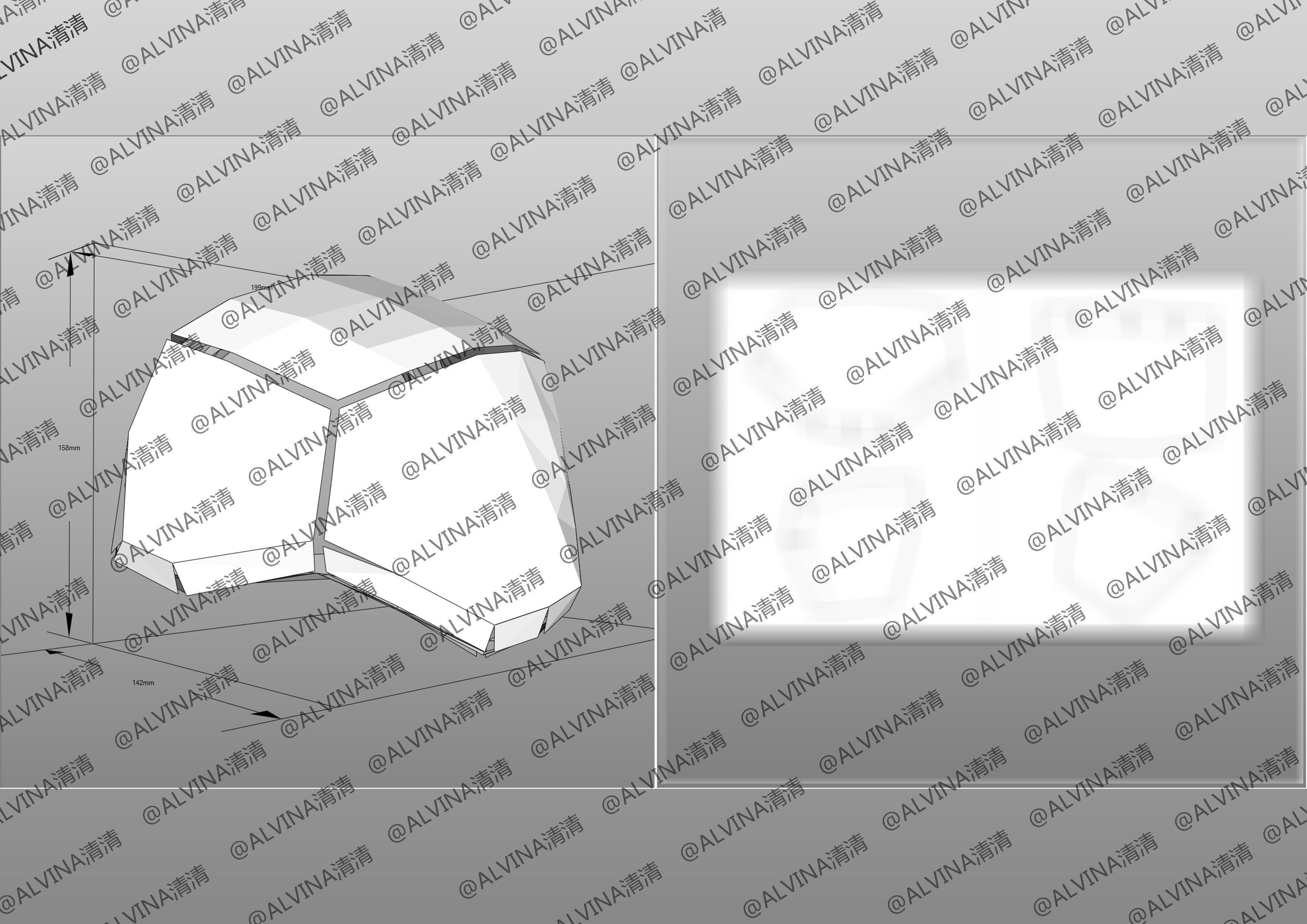 Overwatch Hanzo Cyber ninja  Armor - DIY Cosplay Pepakura Foam Low-poly 3D model_17