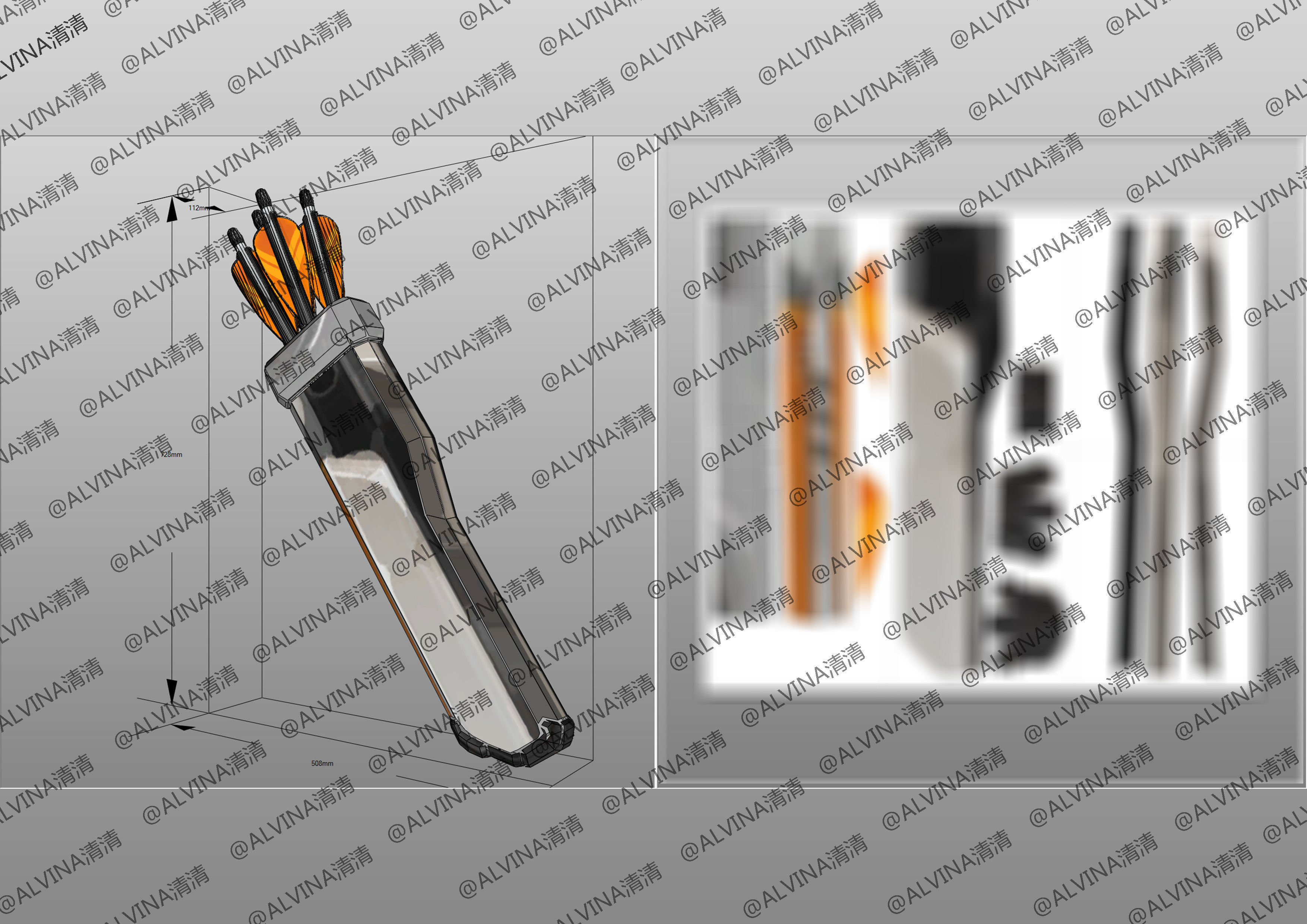 Overwatch Hanzo Cyber ninja  Armor - DIY Cosplay Pepakura Foam Low-poly 3D model_26