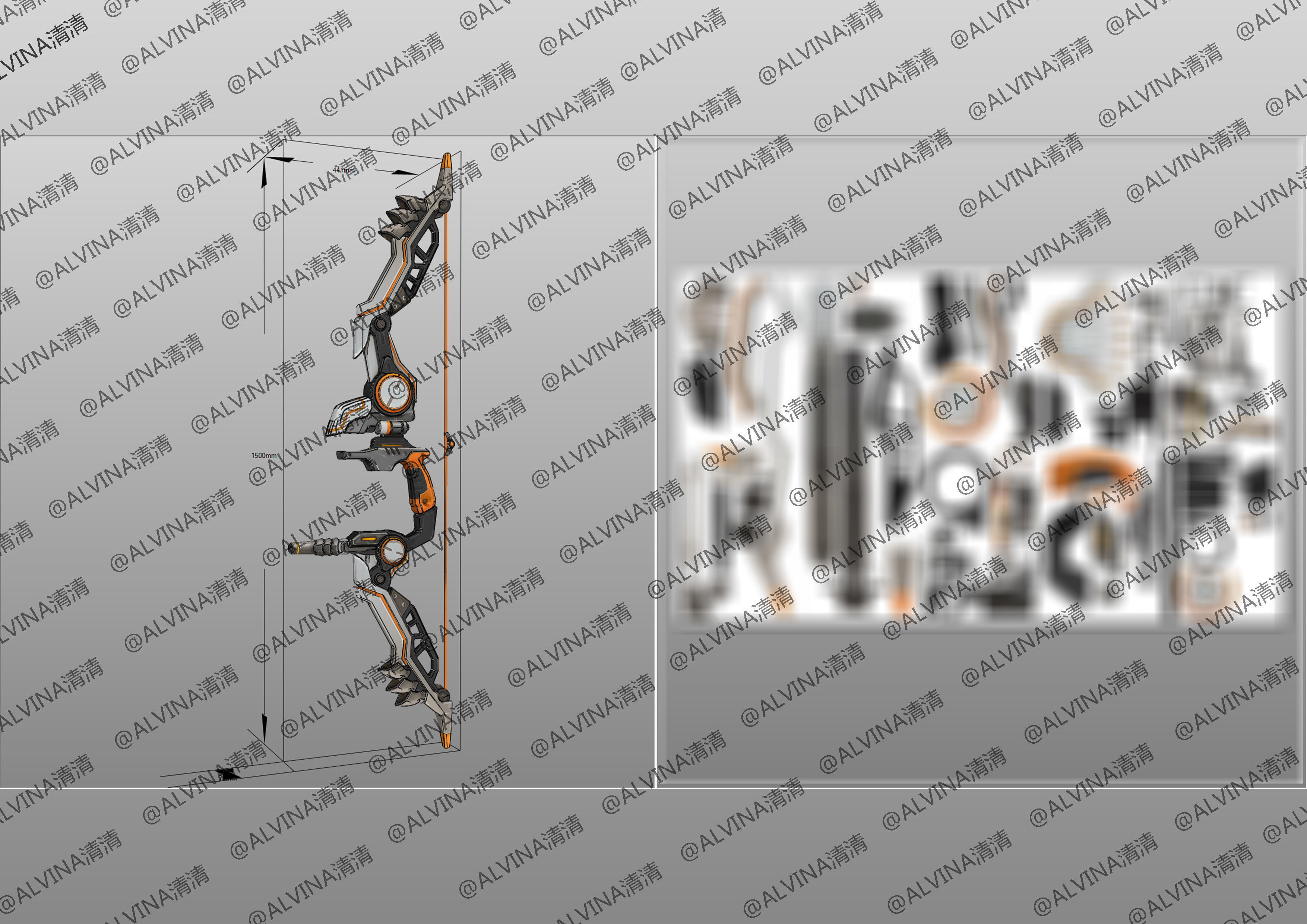 Overwatch Hanzo Cyber ninja  Armor - DIY Cosplay Pepakura Foam Low-poly 3D model_28