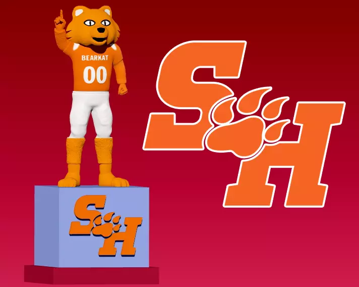 NCAA - Sam Houston Bearkats football mascot statue 3D print model_0