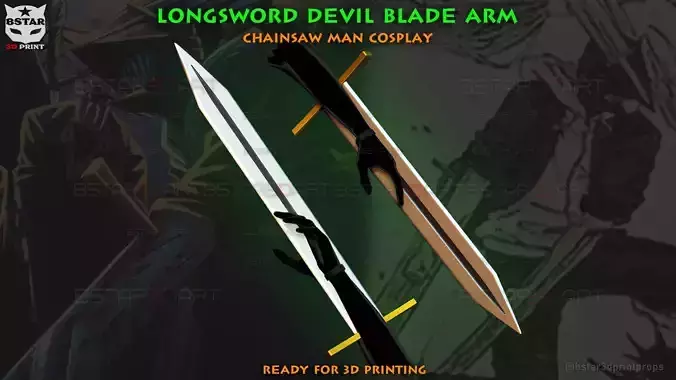 Long Sword Devil Blade Arm Weapon - Chainsaw Man Cosplay