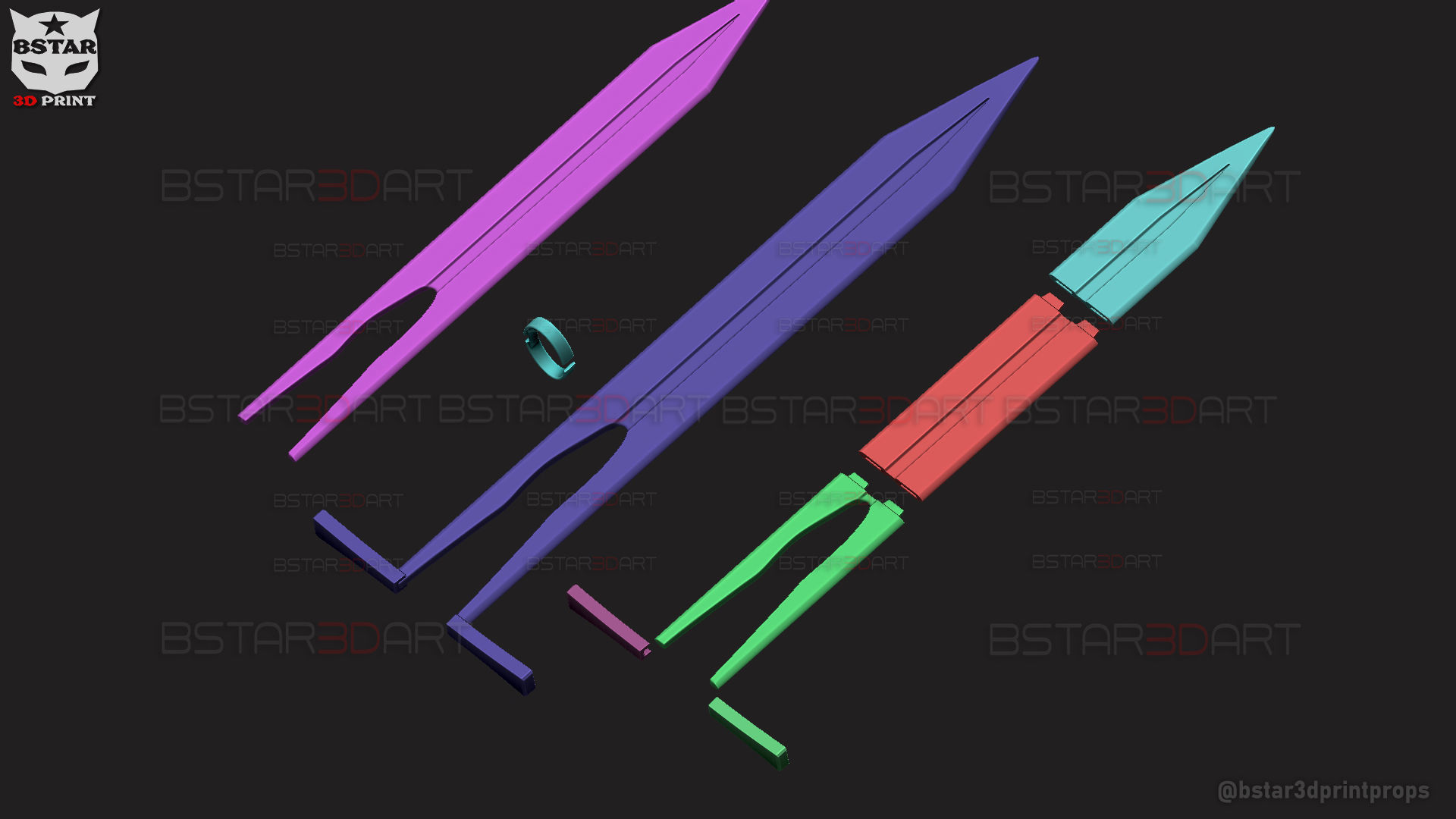 Long Sword Devil Blade Arm Weapon - Chainsaw Man Cosplay 3D print model_11