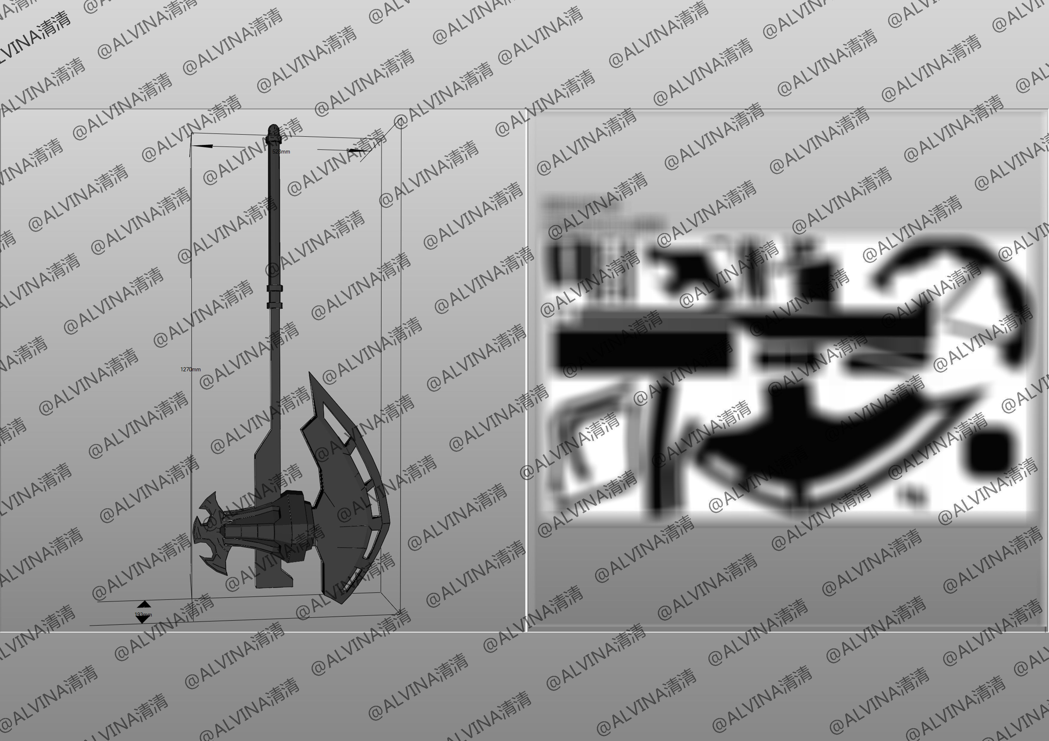 Overlord Albedo Armored - DIY Cosplay Pepakura Foam Template Low-poly 3D model_35