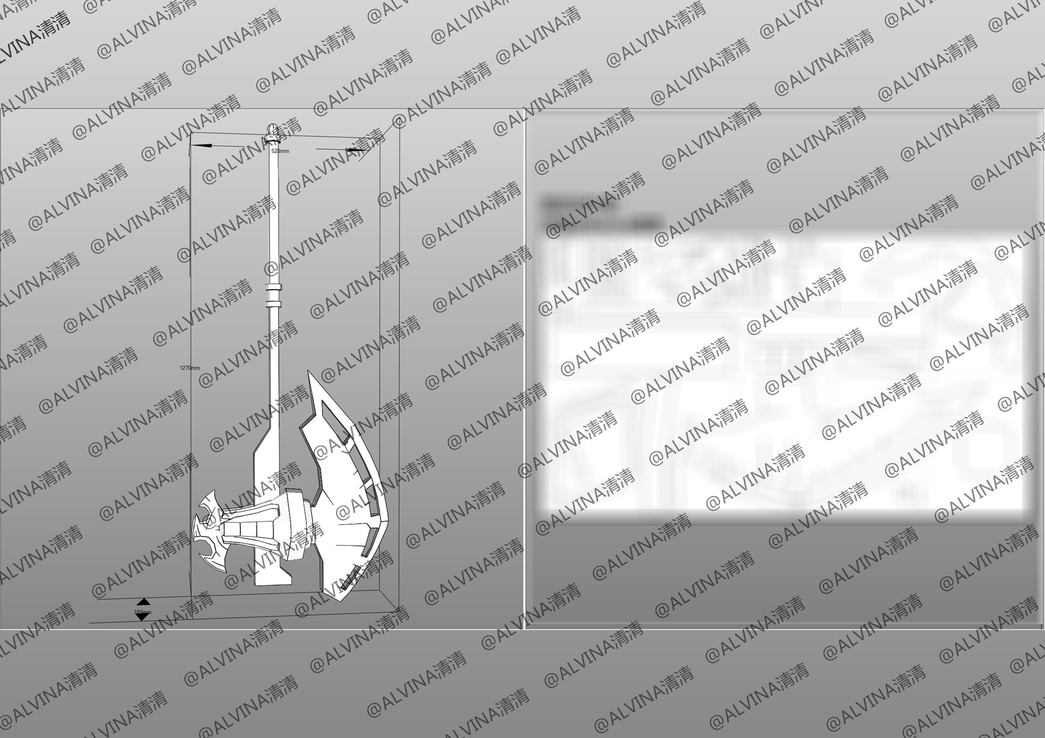 Overlord Albedo Armored - DIY Cosplay Pepakura Foam Template Low-poly 3D model_36