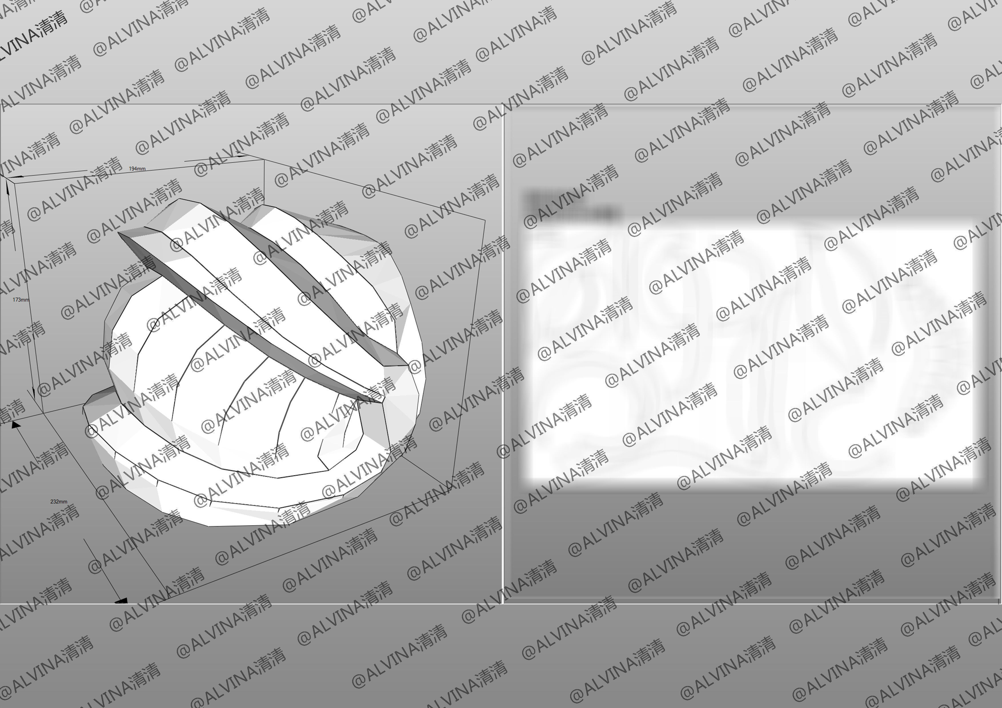 Overlord Albedo Armored - DIY Cosplay Pepakura Foam Template Low-poly 3D model_16