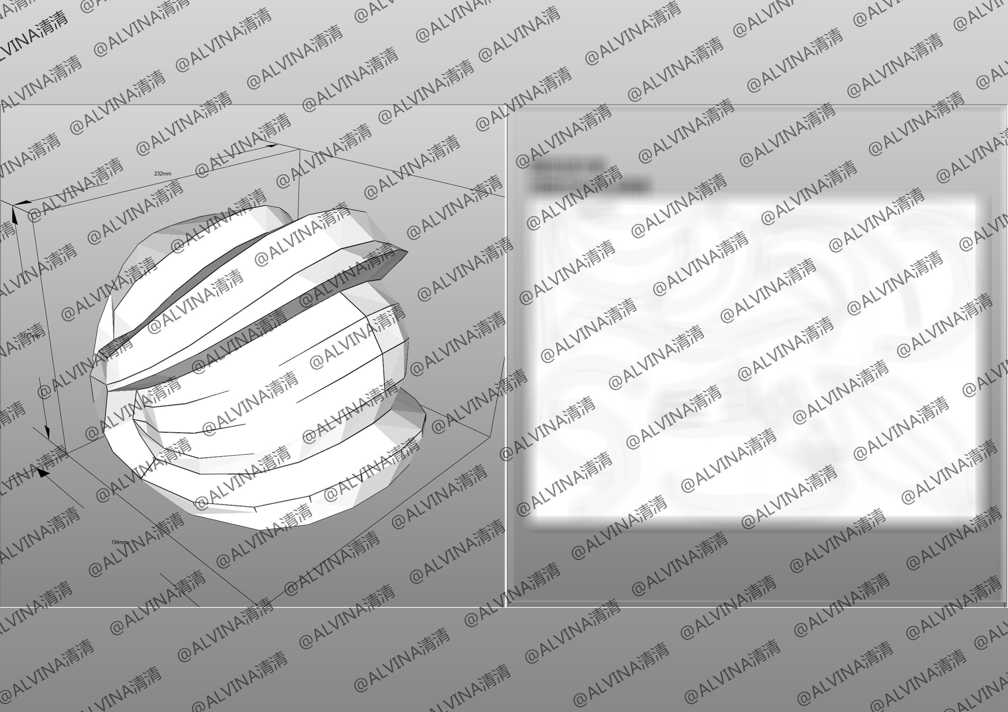 Overlord Albedo Armored - DIY Cosplay Pepakura Foam Template Low-poly 3D model_18