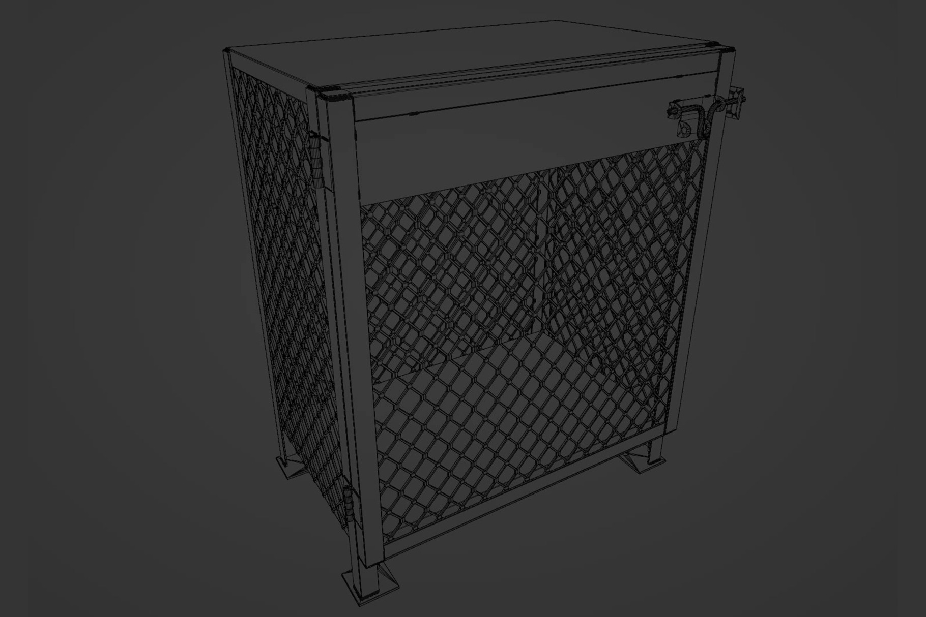 3D model of a box for a gas cylinder 3D model_6