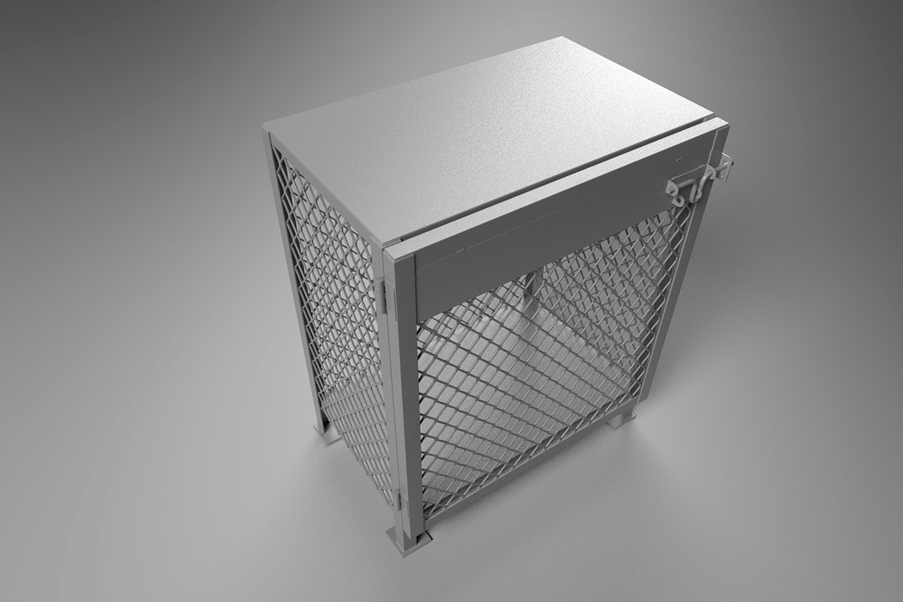 3D model of a box for a gas cylinder 3D model_5