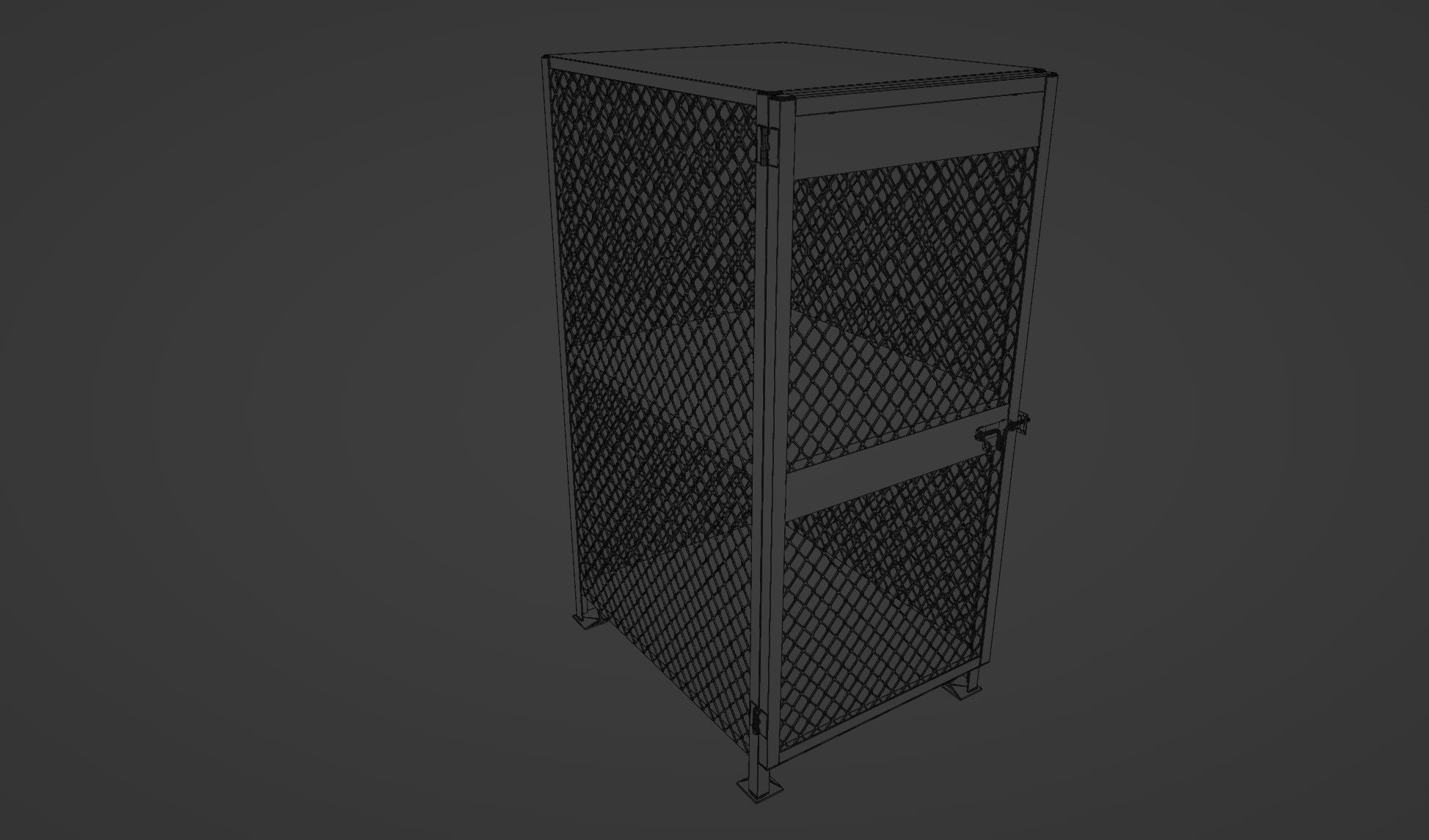 3D model of a box for a gas cylinder 3D model_6