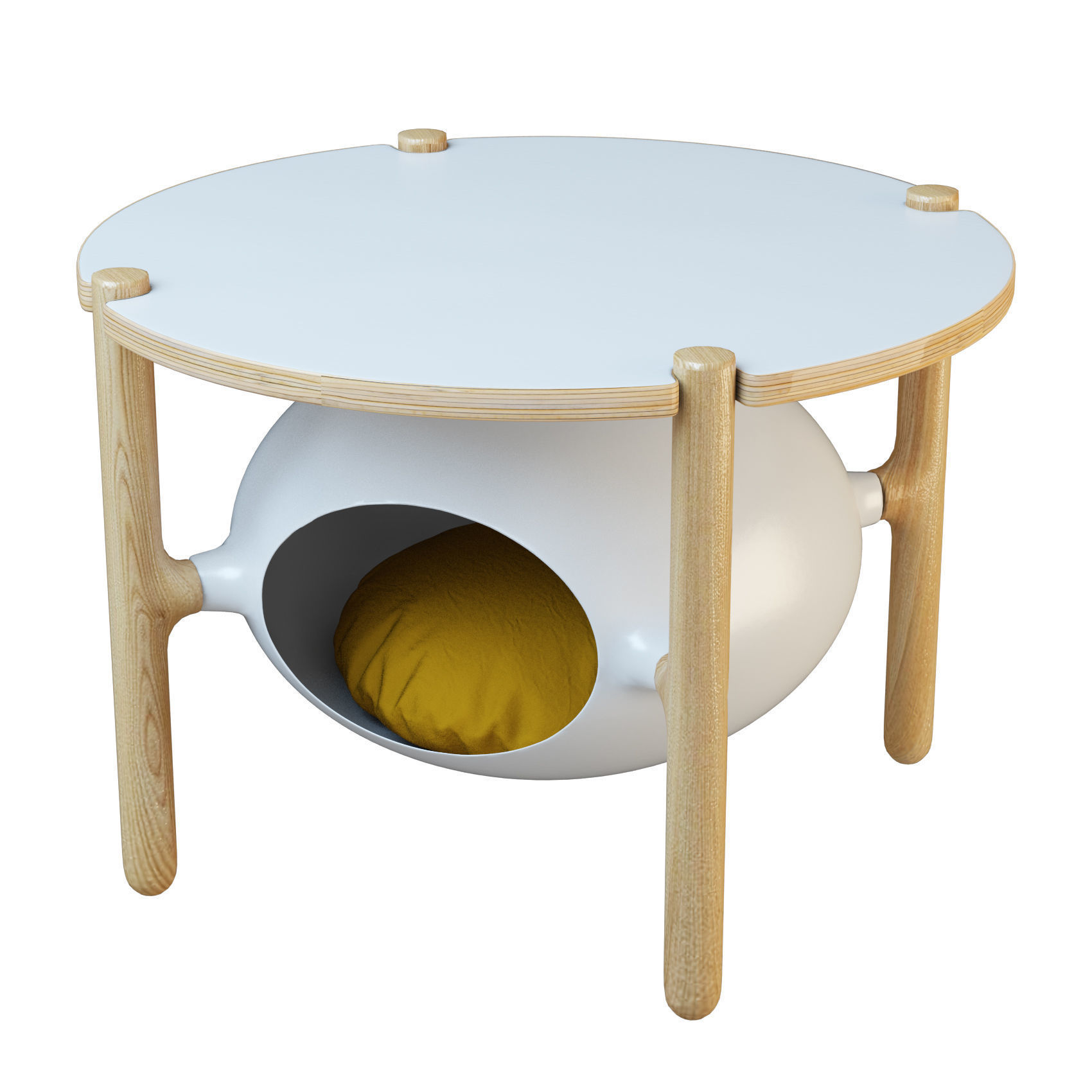  Igloo Table Cat Home 3D model_2