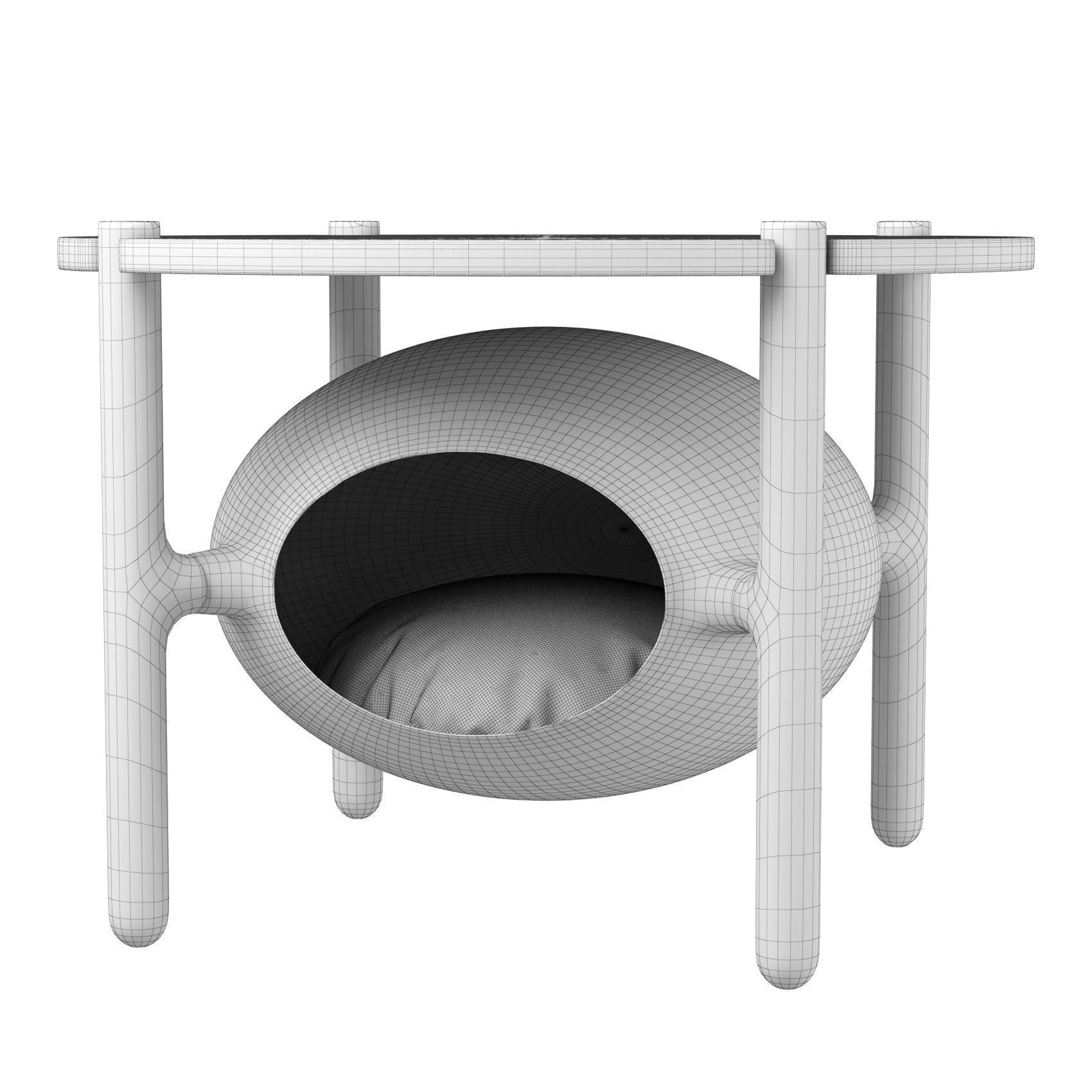  Igloo Table Cat Home 3D model_4