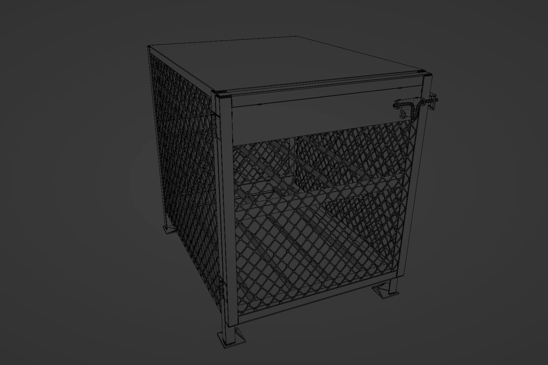 3D model of a box for a gas cylinder 3D model_5