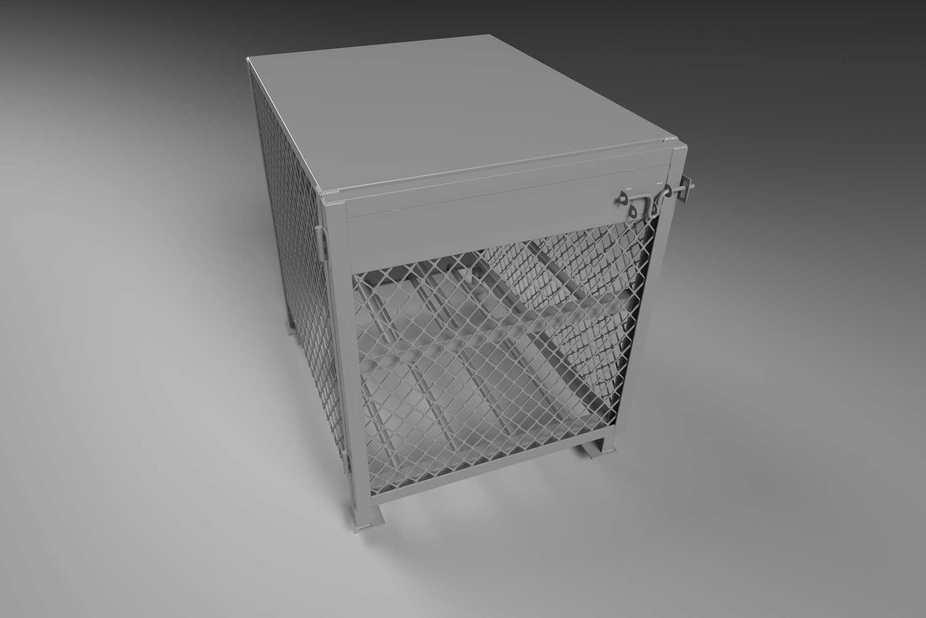 3D model of a box for a gas cylinder 3D model_4