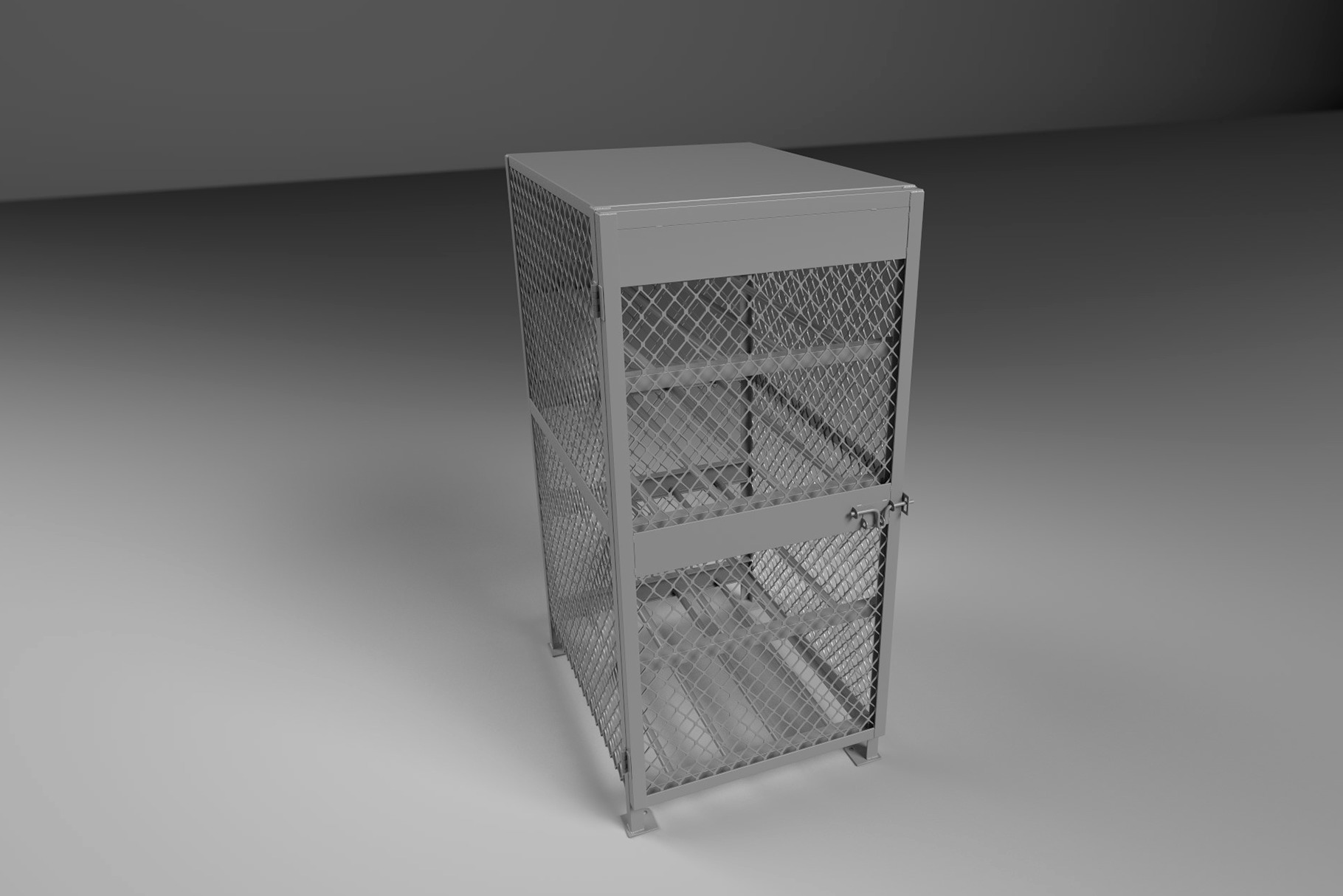 3D model of a box for a gas cylinder 3D model_4