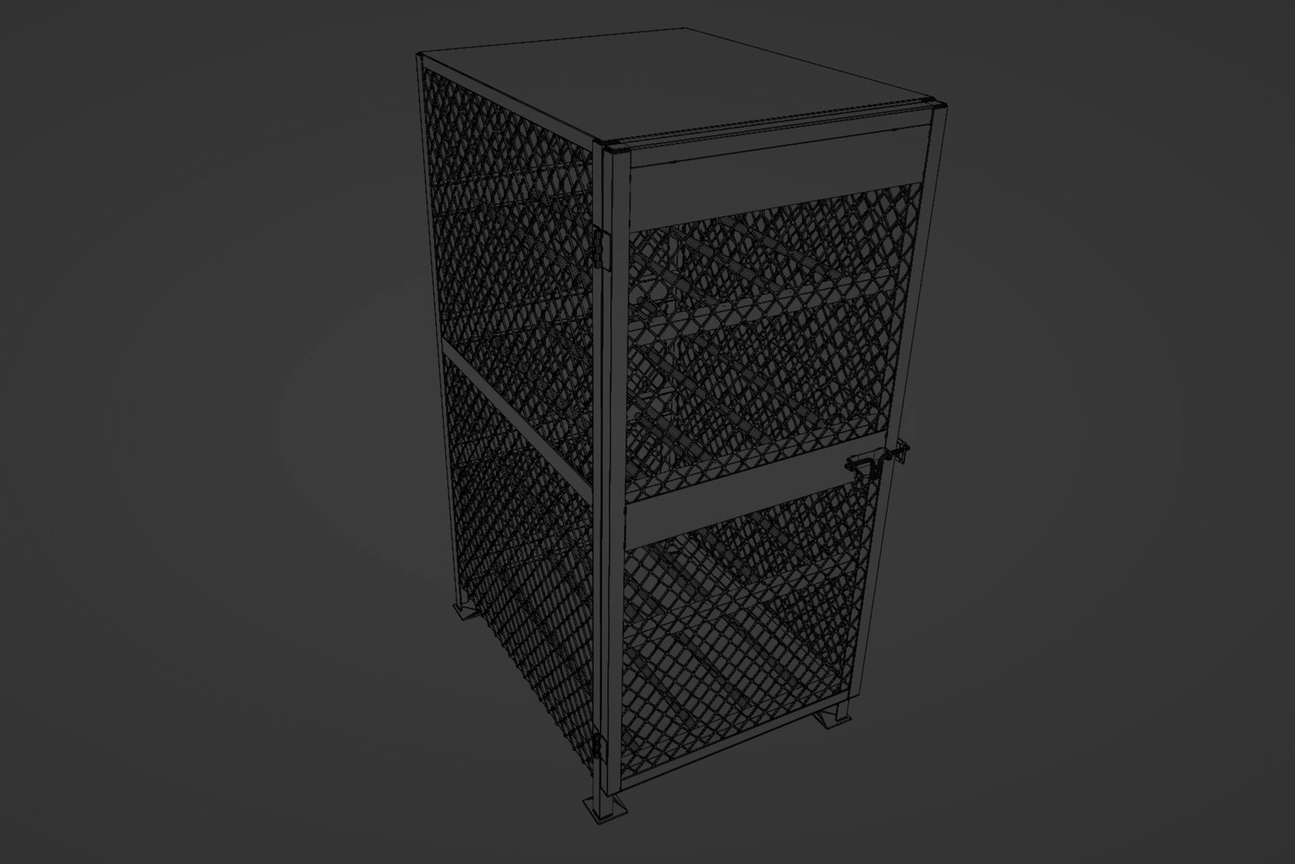 3D model of a box for a gas cylinder 3D model_5