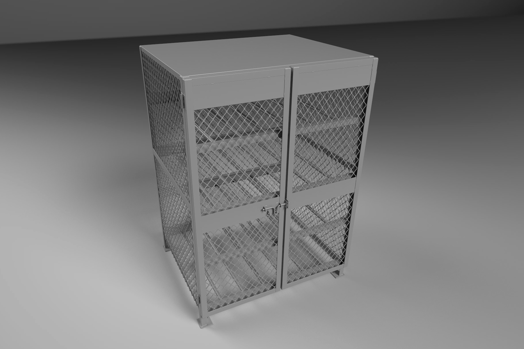 3D model of a box for a gas cylinder 3D model_5